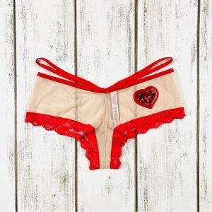 Victoria’s Secret Dream Angels Sequin Heart Cheeky Pantie Small Valentines Day